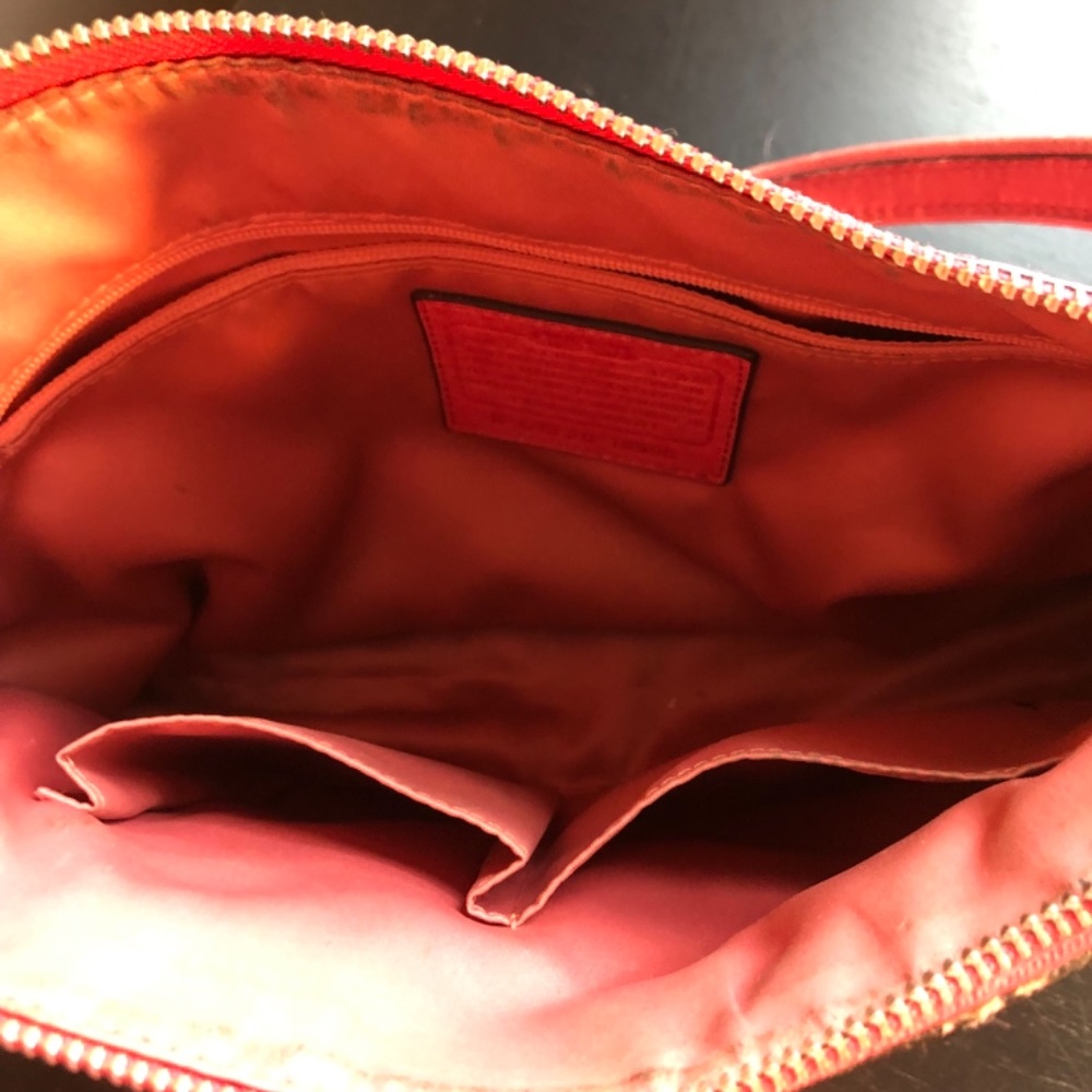 Coach Pink Poppy Hippie Distressed Leather Shoulder Bag - Picture 8 of 12